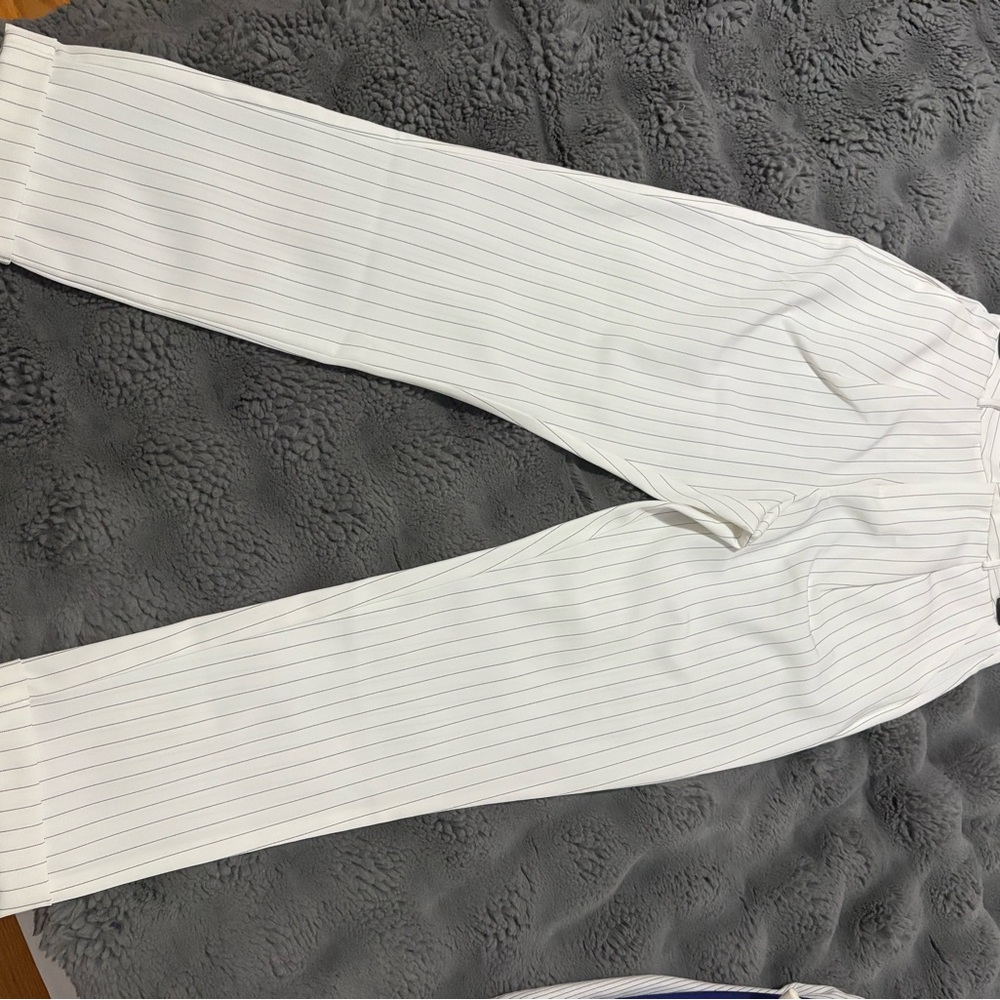 Forever 21 White Pinstripe Pants